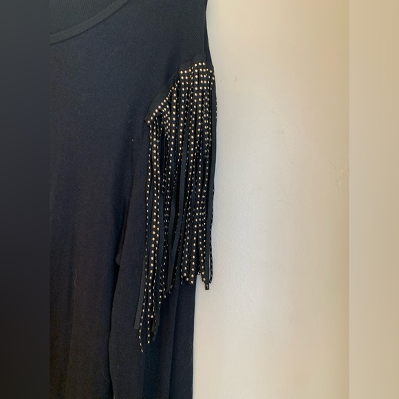 VOCAL Gold Studded Fringe long sleeve Top 3x western boho shirt new without tags - Picture 3 of 6